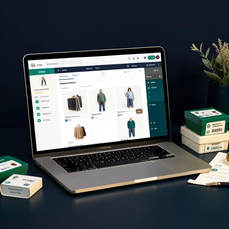 Generic marketplace seller workspace with products, inventory and orders