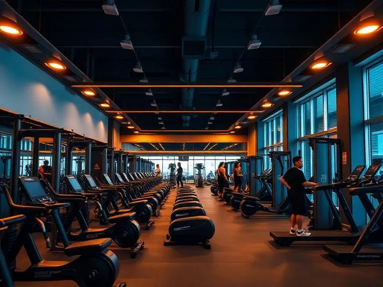 Modern fitness centre with professional equipment