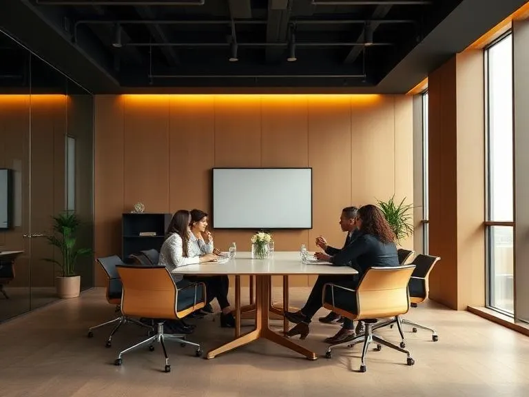 Modern consulting office meeting room